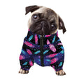 Native Feather Pattern Print Dog Zip Up Jacket