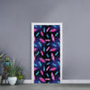 Native Feather Pattern Print Door Sticker