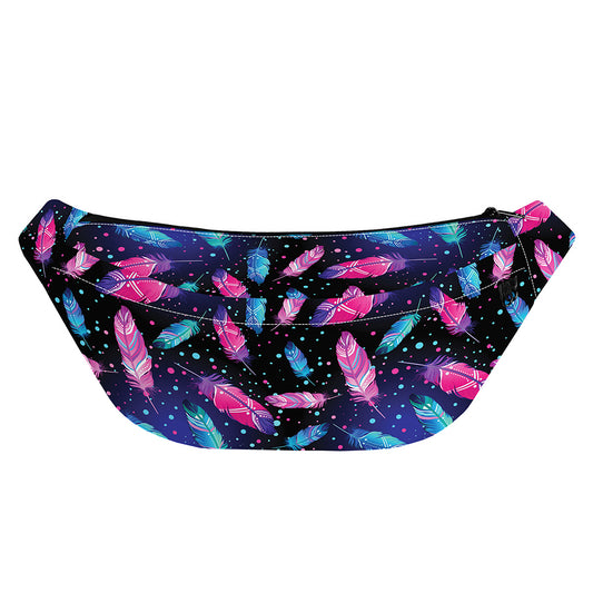 Native Feather Pattern Print Fanny Pack