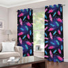 Native Feather Pattern Print Grommet Curtains