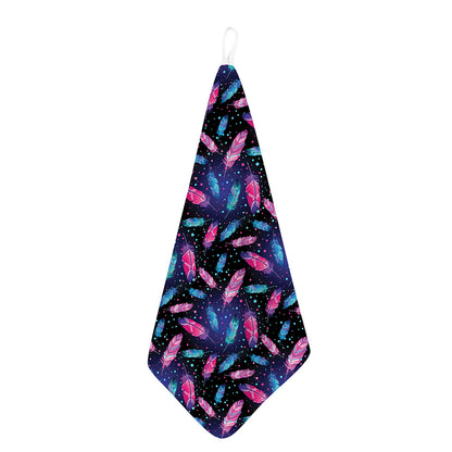 Native Feather Pattern Print Hand Towel