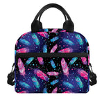 Native Feather Pattern Print Insulated Lunch Bag