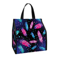 Native Feather Pattern Print Insulated Lunch Tote