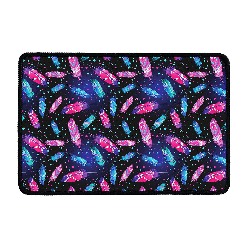 Native Feather Pattern Print Kitchen Mat
