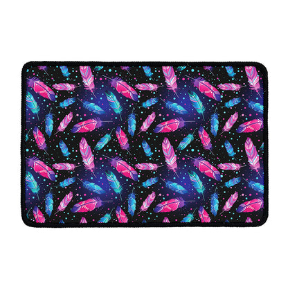 Native Feather Pattern Print Kitchen Mat