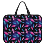 Native Feather Pattern Print Laptop Sleeve With Handle