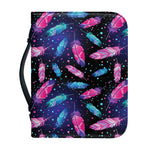 Native Feather Pattern Print Leather Bible Cover