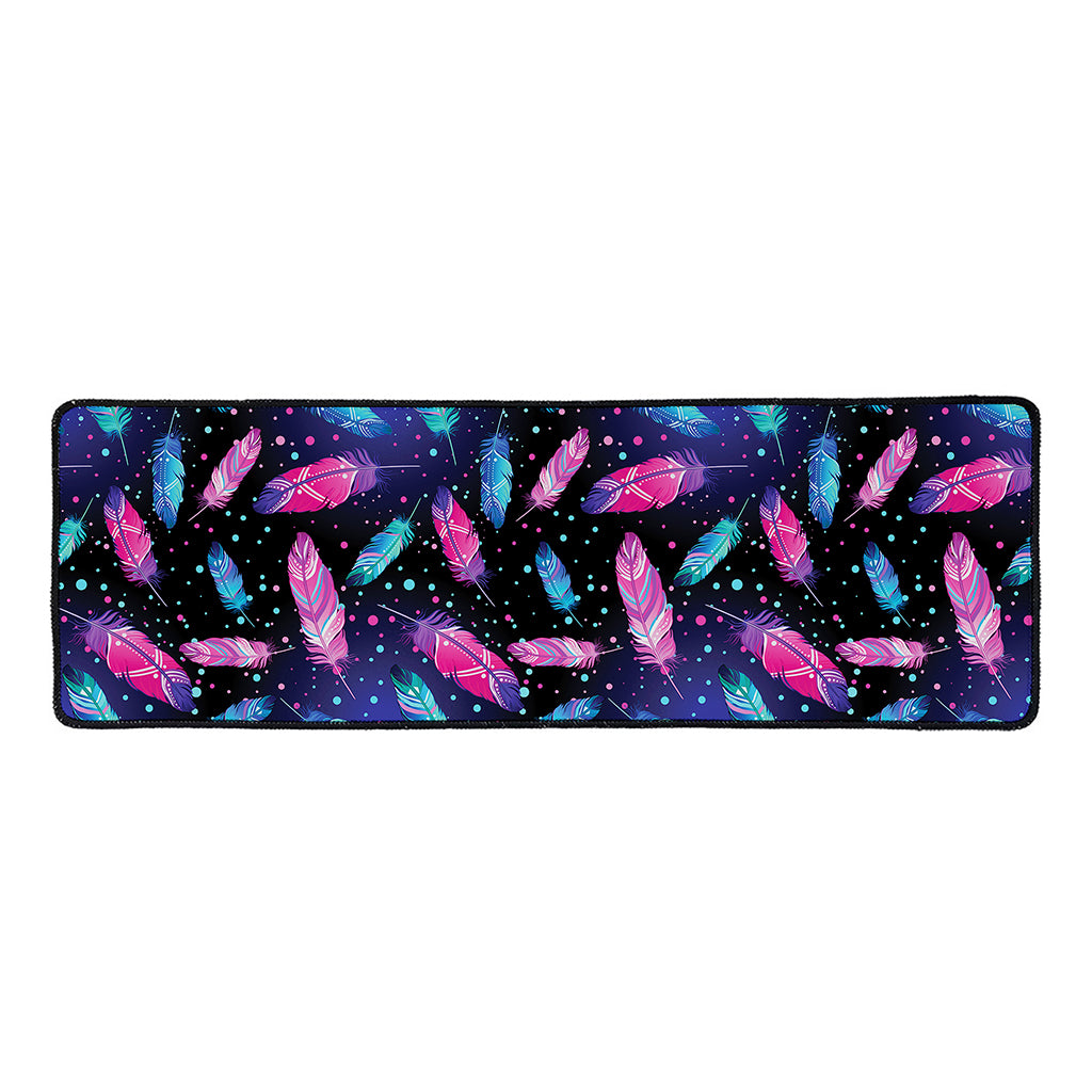 Native Feather Pattern Print Long Kitchen Mat