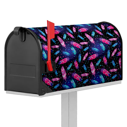 Native Feather Pattern Print Mailbox Cover