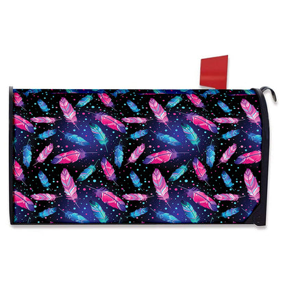 Native Feather Pattern Print Mailbox Cover