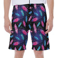 Native Feather Pattern Print Men's Beach Shorts