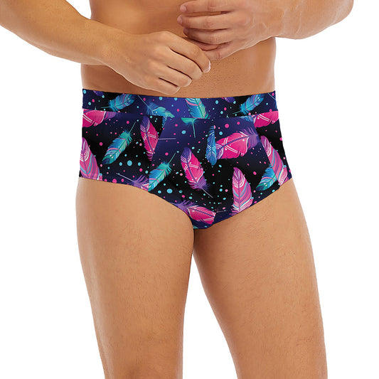 Native Feather Pattern Print Men's Briefs