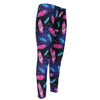 Native Feather Pattern Print Men's Compression Pants