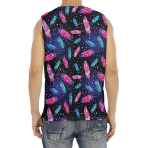 Native Feather Pattern Print Men's Fitness Tank Top