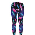 Native Feather Pattern Print Men's Leggings