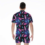 Native Feather Pattern Print Men's Rompers
