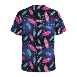 Native Feather Pattern Print Men's Sports T-Shirt