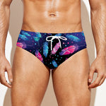 Native Feather Pattern Print Men's Swim Briefs