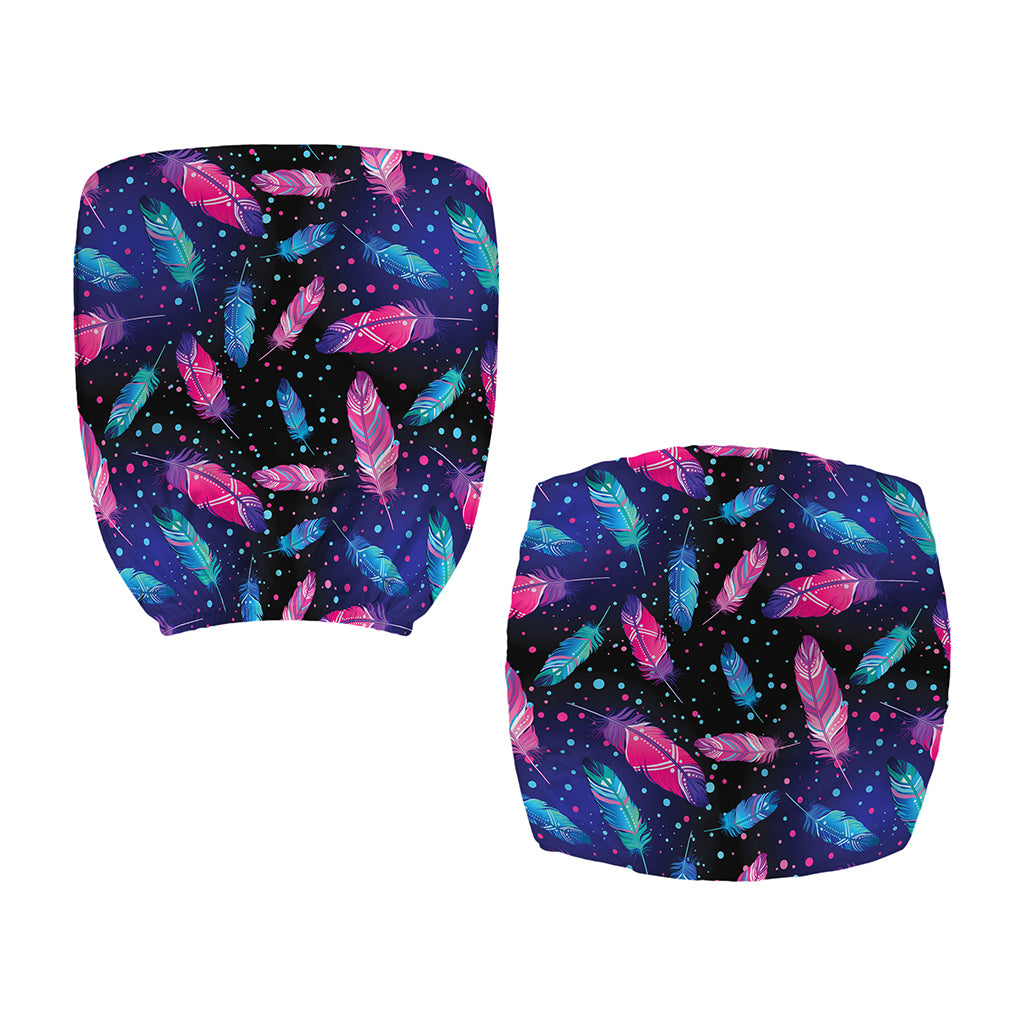 Native Feather Pattern Print Office Chair Cover