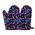Native Feather Pattern Print Oven Mitts