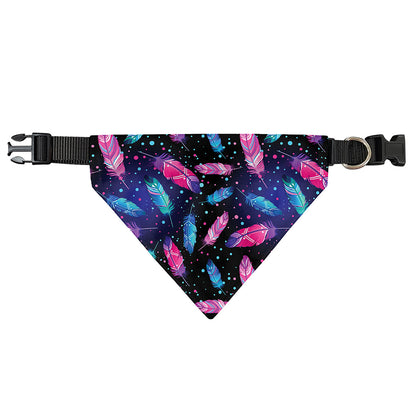 Native Feather Pattern Print Over The Collar Dog Bandana