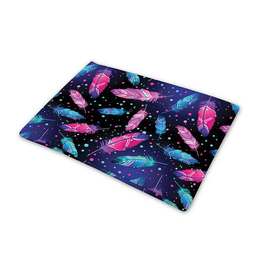 Native Feather Pattern Print Pet Cooling Mat Cover