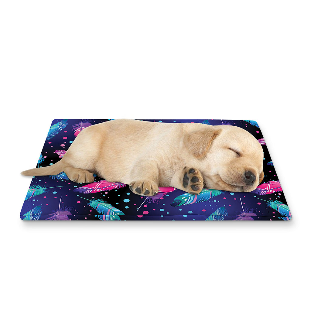 Native Feather Pattern Print Pet Cooling Mat Cover