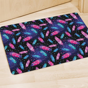 Native Feather Pattern Print Polyester Doormat