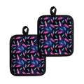 Native Feather Pattern Print Pot Holders