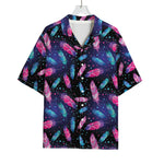 Native Feather Pattern Print Rayon Hawaiian Shirt