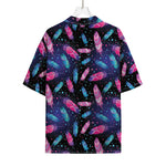 Native Feather Pattern Print Rayon Hawaiian Shirt