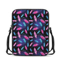 Native Feather Pattern Print Rectangular Crossbody Bag