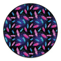 Native Feather Pattern Print Round Floor Mat