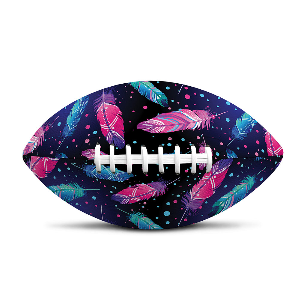 Native Feather Pattern Print Rugby Ball