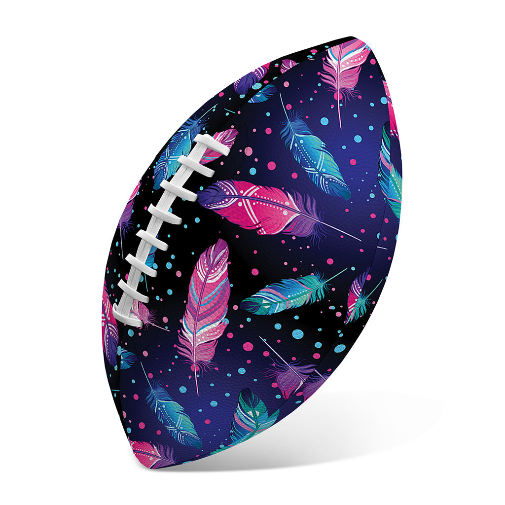 Native Feather Pattern Print Rugby Ball
