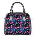 Native Feather Pattern Print Shoulder Handbag