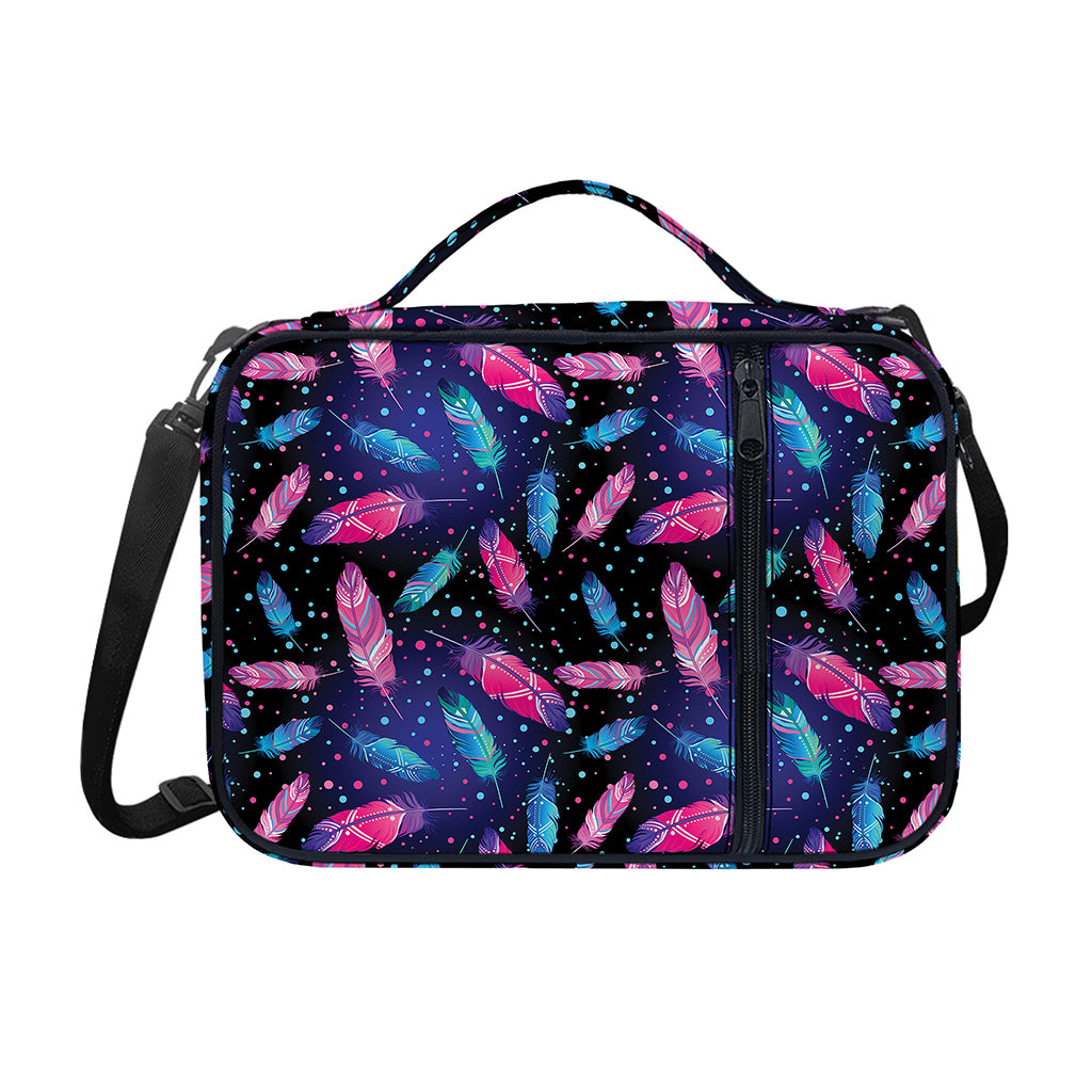 Native Feather Pattern Print Shoulder Strap Bible Bag