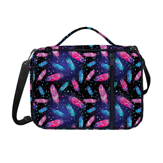 Native Feather Pattern Print Shoulder Strap Bible Bag
