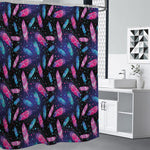 Native Feather Pattern Print Shower Curtain