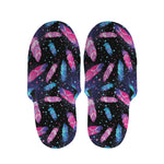 Native Feather Pattern Print Slippers