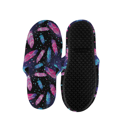 Native Feather Pattern Print Slippers