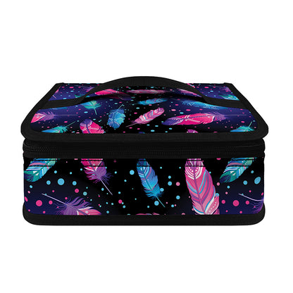 Native Feather Pattern Print Small Lunch Bag