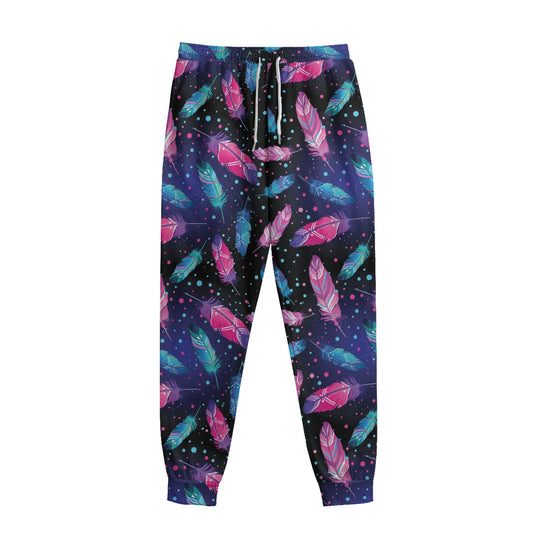 Native Feather Pattern Print Sweatpants
