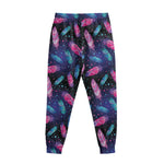 Native Feather Pattern Print Sweatpants