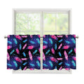 Native Feather Pattern Print Tier Curtains