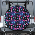Native Feather Pattern Print Tire Cover