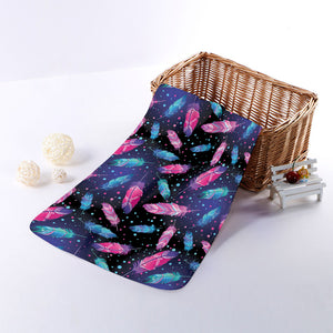 Native Feather Pattern Print Towel