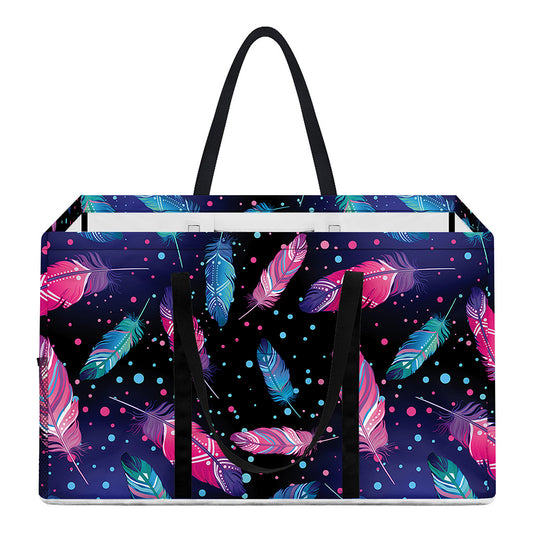 Native Feather Pattern Print Utility Tote Bag