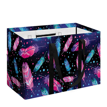 Native Feather Pattern Print Utility Tote Bag