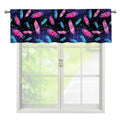 Native Feather Pattern Print Window Valance